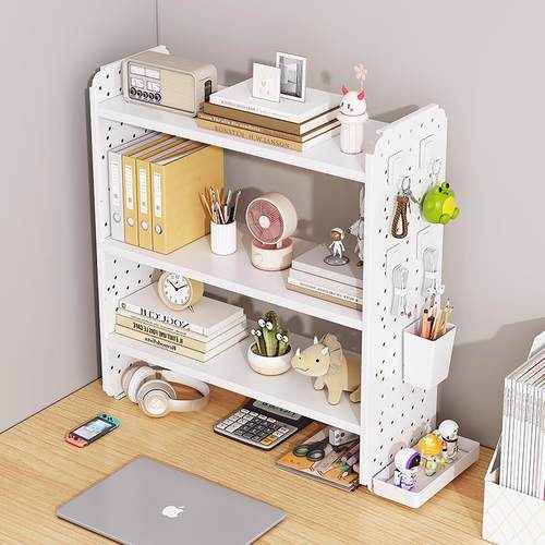多层收纳架学生铁艺整理架子桌面置物架洞洞板桌上书架办公室工位