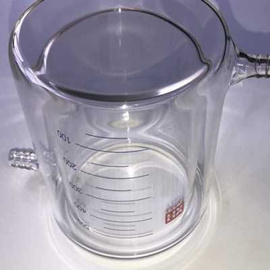 夹套烧杯光催化反应器，双层夹套烧杯厚壁带刻度，双层烧杯50-5000ml