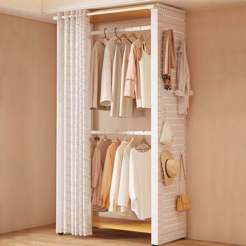 衣帽架洞洞板落地卧室家用挂衣架子衣架置物架简易组装开放式衣柜