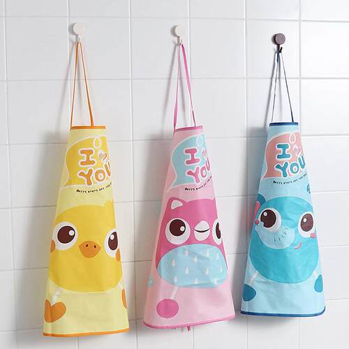 Children's Home Waterproof Apron, Baby Feeding Cartoon Apron