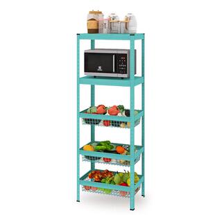 放厨房物灰绿色收纳落地式置多层铁架子微波炉艺烤箱架锅架阳峰架