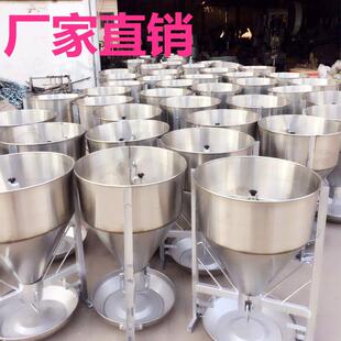 不锈钢干 干湿自动料槽育肥母猪食槽喂料器猪用料槽猪料槽养殖场