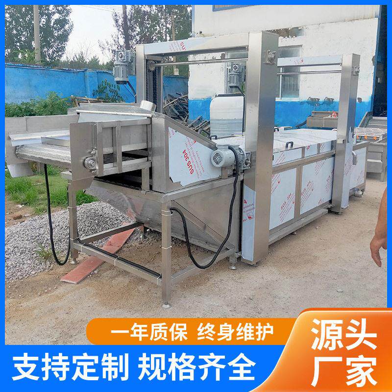 丰尚供应全自动果蔬漂烫杀青线生蚝扇贝鱿鱼卷漂烫机蒸煮流水线