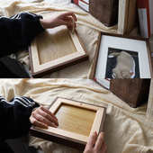 胡桃木相框摆台榫卯洗照片做成6寸7寸8寸实木相框黑胡桃方形相框