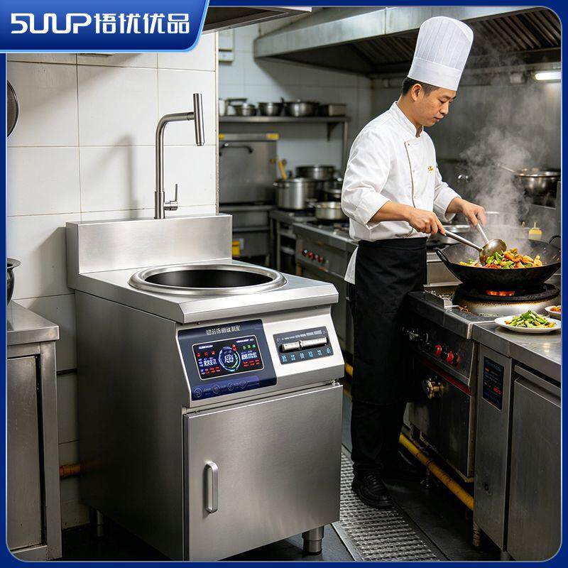 商用电磁炉饭店专用大功率15kw电磁灶食堂酒店饭店餐厅外卖电炒锅
