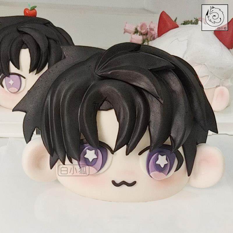 【白小狐原创】大头蛋糕脸模巧克力模具翻糖可爱卡通二次元眼睛模