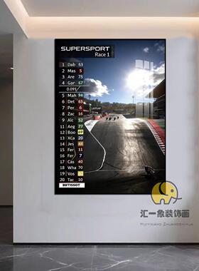 张雪机车WSBK夺冠挂画海报世界名画超级摩托车锦标赛客厅墙装饰画