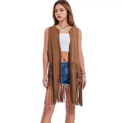 Party performance outfit shawl tassel vest jacket