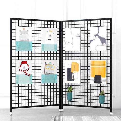可移动折叠推拉装修隔断校园展会画展超市饰品店幼儿园作品展示架