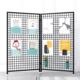 可移动折叠推拉装 修隔断校园展会画展超市饰品店幼儿园作品展示架