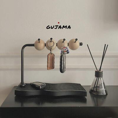 Gujama原创覆古木钥匙储存托盘家庭民宿装饰蜡烛芳香疗法香水装饰