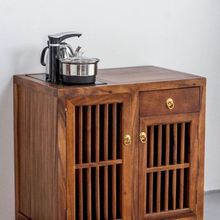 原木泡茶台奥坎茶水柜用储物柜实木大板边柜茶几茶桌中式餐边柜
