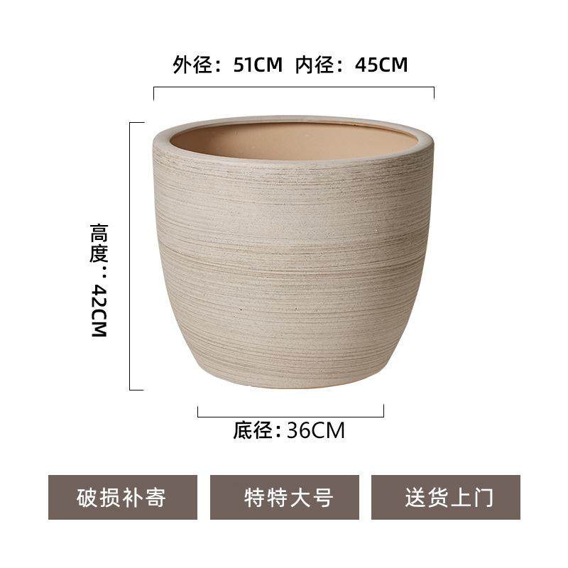 发财树简约陶瓷花盆客厅阳台花瓶