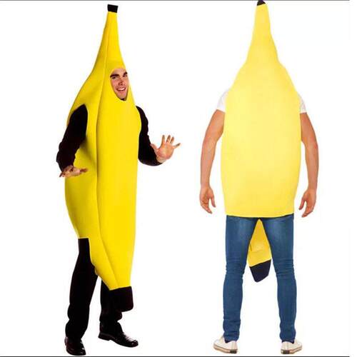 Halloween Costume Funny Bananas Adult Props Clothes Fruit
