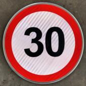 交通标志牌圆形限速行驶反光禁令标志道路安全停车场小区厂区铝板