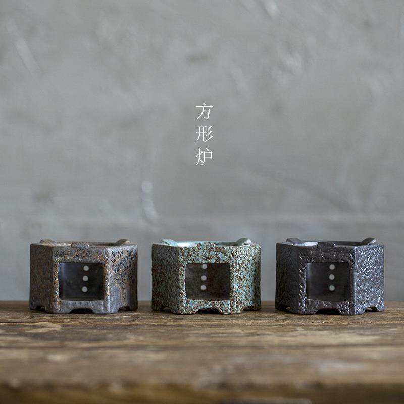 日式复古温茶炉 陶瓷温茶器蜡烛酒精灯茶壶加热炉 茶具配件