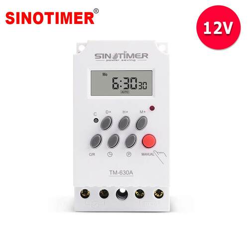 TM630A-4全自动路灯霓虹灯舞台时控定时时间控制器开关12VDC