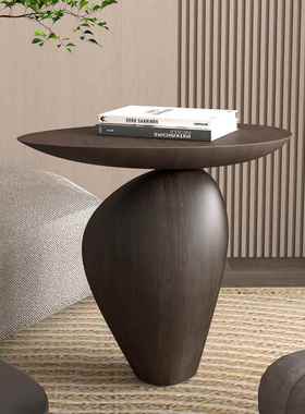 左顾 创意边几客厅样板间设计师艺侘寂风沙发角几摆件茶几鹅卵石