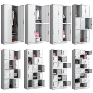 加厚衣柜门工带锁储物柜更员宿钢制更衣舍带锁四六门九门换衣柜浴