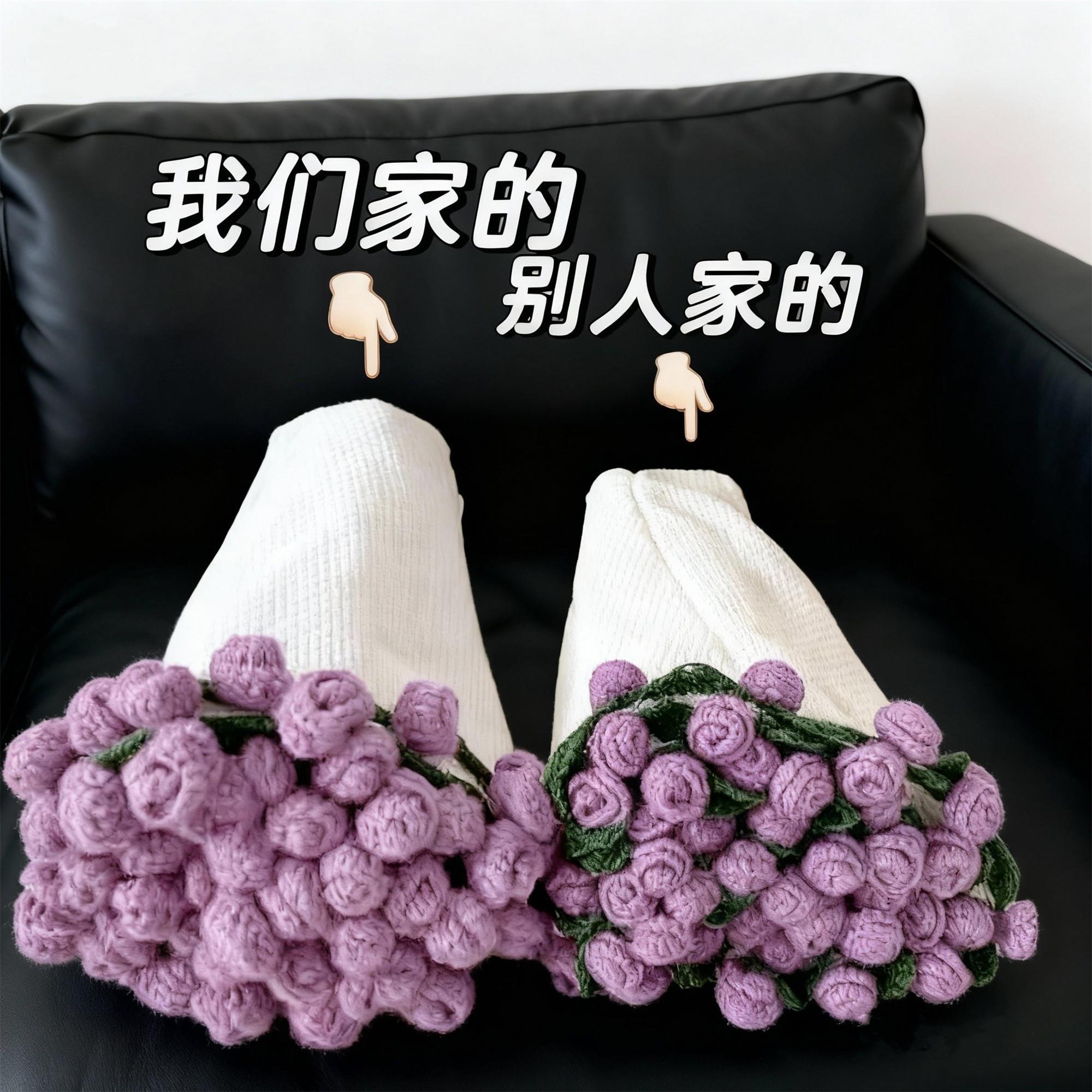 成品玫瑰花束毯子手工针织毛毯送妈妈女生闺蜜新婚实用型生日礼物