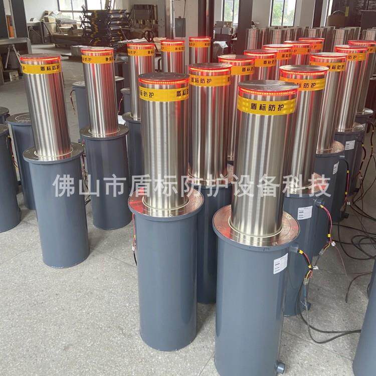 全自动液压一体伸缩警示柱 金属反光防护路障 半自动升降柱车阻