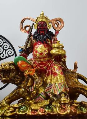 树脂赵公明武财神骑虎像供奉家用招财赵元帅神像财神爷摆件饰品