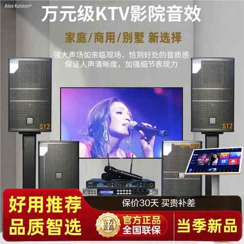 Alex商用家XKRV庭KT音套装业设备专音箱全套响卡拉OK点歌机高端功