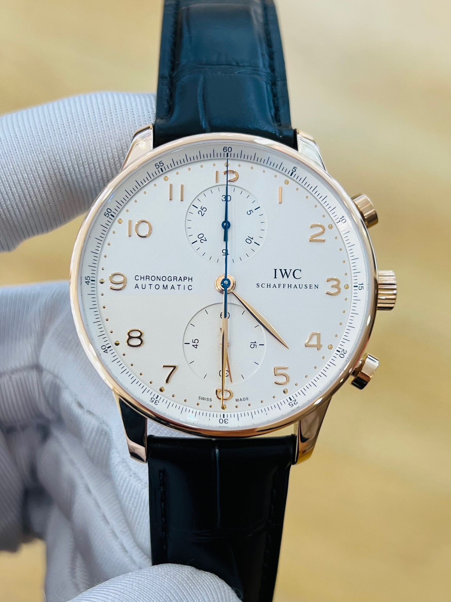 [9.8新]万国葡萄牙手表自动机械玫瑰金男款腕表IW371480可置换