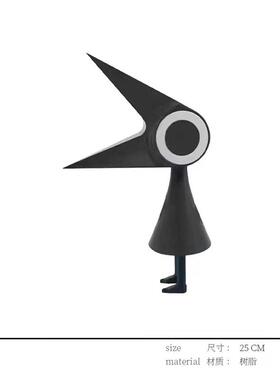 男童现代简约样板间儿童房书桌抽象小鸟笔筒组合桌面饰品摆件