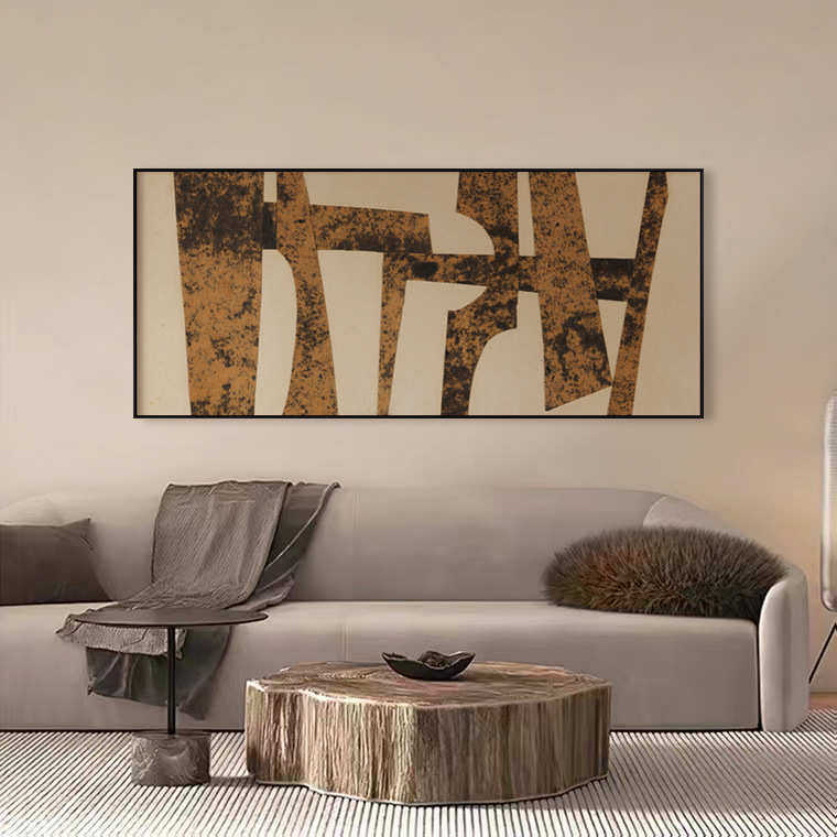 简然 现代抽象画沙发装饰画大幅酒店民宿简约侘寂风客厅背景墙,家居饰品,现代装饰画,淘宝优惠券,粉丝福利购,淘宝优惠卷