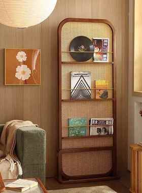 座VFE中日式实木藤编屏风隔入户遮挡关移动复古法玄式杂断志书置