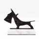 书房狗现代卧室饰品售楼部黑色简约客厅桌面样板房摆件铸铁刀刀