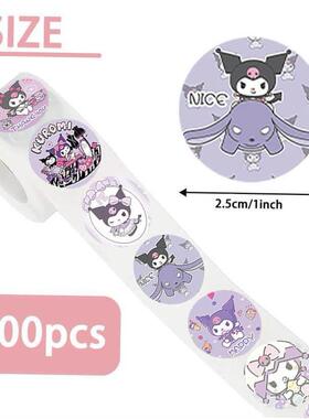 sanrio sticker roll kuromi melody cinnamonroll stickers贴纸