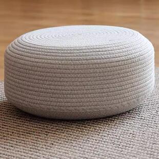 棉线蒲团坐垫榻榻米垫子飘窗阳台坐墩墩子棉线绳矮凳草墩子凳