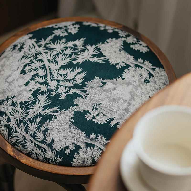 TON化号凳子妆凳凳包家用复古实木YSL23-07软茶凳民宿圆梳妆凳小