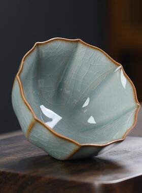 BK9K京腾佳盛 天青哥窑自在主人杯个人茶杯