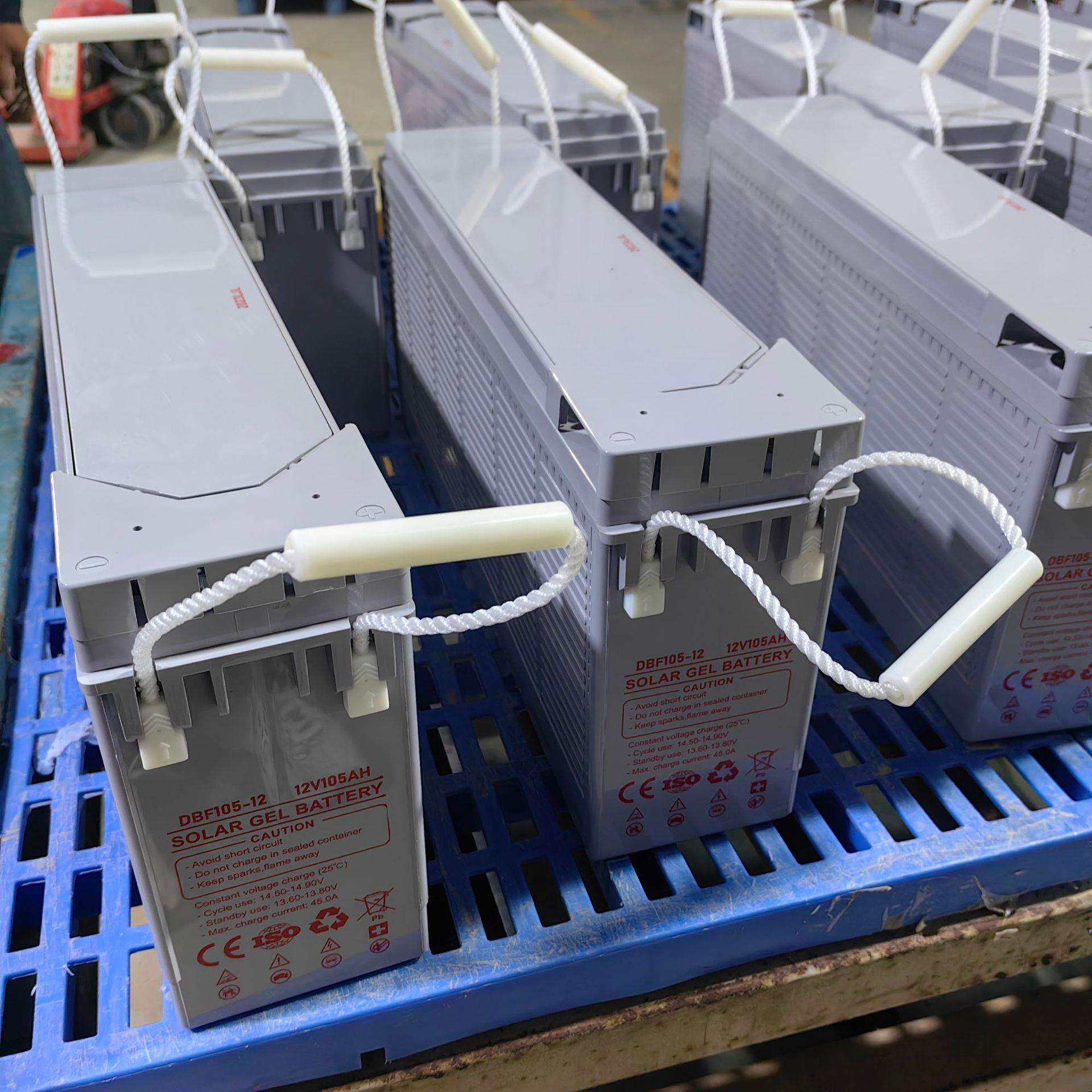前置端子蓄电池12V胶体电池105ah工商业家庭光伏储能电瓶高容量