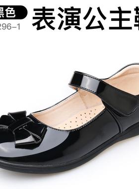 正品出女童黑皮鞋大童软底皮公主鞋0儿童白色舞蹈225真春新款学生