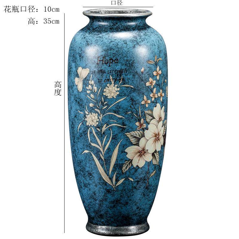 高档装饰摆柜件古轻奢复坐盘挂盘客厅电视酒柜玄关陶盘瓷子送铁艺