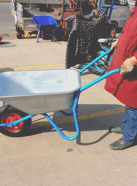 农用独轮小推车车单轮货车推TLV沙泥土花垃圾筑建肥料工地园手推