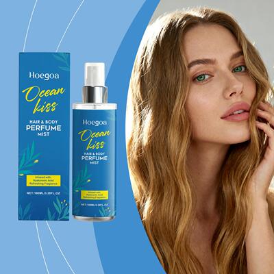 HOEGOA Moisturizing Hair Perfume Spray, featuring a layered