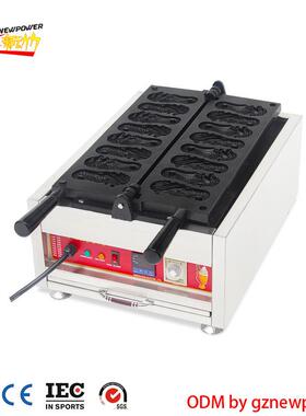 澳门鱼尾狮华夫饼机烤饼机电饼铛小吃设备新动力np802