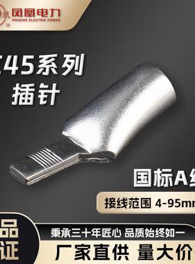 凤凰C45插针4-95平方插片DZ47空开铜鼻子鸭嘴线鼻断路器片型端子