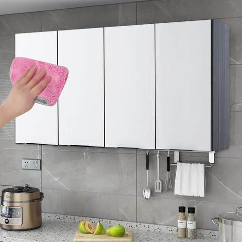 阳台卫生间储物柜墙壁能MNY柜餐厅多功孔收纳柜打太空铝厨房免吊