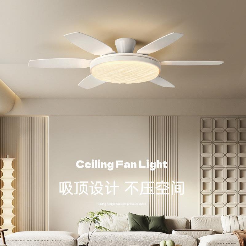 北欧护眼家用餐厅客厅吊扇灯2025新款吊灯智能灯具卧室吸顶风扇灯