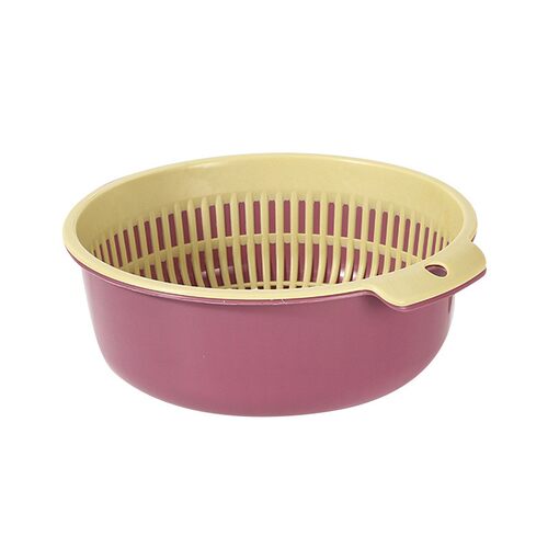 Double-layer vegetable washing and draining basket, small si