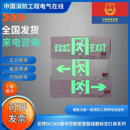 尼特DC36V集中控制疏散标志灯具NT-BLJC-1LRX0EⅡ1W-26X/16X系列
