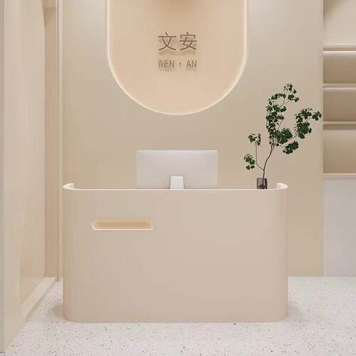 小型服装店美甲店收银台吧台店铺现代简约美容院前台接待台柜台桌