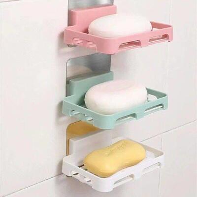1~8PCS Bathroom Accessories Soaps Dishes Shower Soap Holder