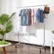 服装 单双杆可移动挂衣架户外带轮折叠伸缩活动加厚 店展示架落地式